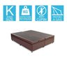Base Cama Box Baú Bipartido King Size Couro Sintético Marrom 43x193x203 - 2