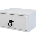 Ver imagem 5 de Mesa Lateral Suspensa Betânia em Madeira Cor Fendi + Prateleira