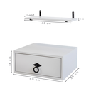 Ver mais imagens de Mesa Lateral Suspensa Betânia em Madeira Cor Fendi + Prateleira