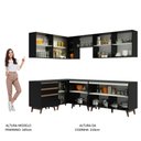 Ver imagem 6 de Armário de Cozinha Completa de Canto 392cm Preto Reims Madesa 02