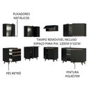 Ver imagem 5 de Armário de Cozinha Completa de Canto 392cm Preto Reims Madesa 02