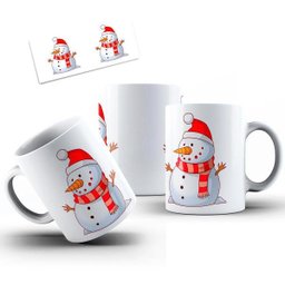 Caneca Cerâmica Desenho De Boneco De Neve Natal Brasil - 2
