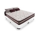 Ver imagem 1 de Cama Box Queen 158 Tecido Sintético Branco com Colchão Little Angel - Bello Box - Mola Superlastic