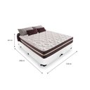 Ver imagem 2 de Cama Box Queen 158 Tecido Sintético Branco com Colchão Little Angel - Bello Box - Mola Superlastic