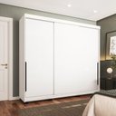Ver imagem 1 de Guarda-Roupa Casal 3 Portas Correr Madrid Branco