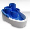 Fonte Bebedouro Para Cães Gatos Água Corrente 3 Quedas Azul - 1