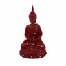 Imagem Buda Meditando Vermelho Escultura Resina Estatua 12 Cm - 1