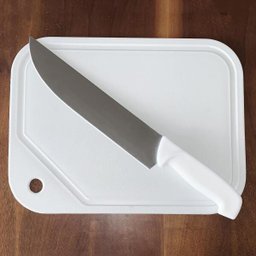 Faca De Cozinha Inox Cabo Branco 10' Grande Profissional - 2