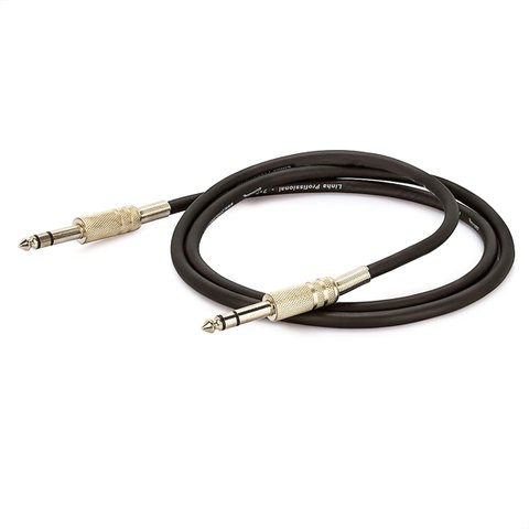 Cabo P10 para P10 Estereo Preto - 45 Metros