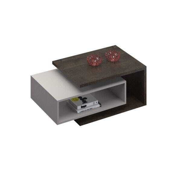 Mesa de Centro Diva JCM Movelaria Cacau/Off White - 1
