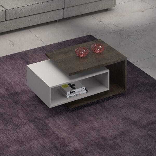 Mesa de Centro Diva JCM Movelaria Cacau/Off White - 2