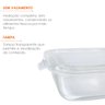 Pote de Vidro Retangular 1 Litro com Tampa - 3