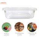 Ver imagem 4 de Pote de Vidro Retangular 1 Litro com Tampa