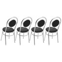 Ver imagem 5 de Conjunto 4 Cadeiras para Cozinha Cromado/Preto