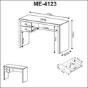 Ver imagem 3 de Kit para Escritório com Mesa 2 Gavetas Estante e Balcão Cor:branco