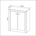 Ver imagem 5 de Kit para Escritório com Mesa 2 Gavetas Estante e Balcão Cor:branco