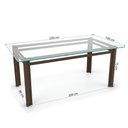 Ver imagem 2 de Sala Jantar Retangular 8 Lugares Alumínio Marrom Tela Marrom