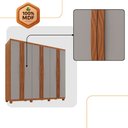 Ver imagem 5 de Guarda Roupa Casal Dunas com 6 Portas e 2 Gavetas Mdf com Pés Moderna Mobília