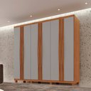 Ver imagem 4 de Guarda Roupa Casal Dunas com 6 Portas e 2 Gavetas Mdf com Pés Moderna Mobília