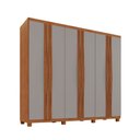 Ver imagem 1 de Guarda Roupa Casal Dunas com 6 Portas e 2 Gavetas Mdf com Pés Moderna Mobília