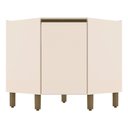 Ver imagem 1 de Balcão Canto Oblíquo 1 Porta Connect Off White – Henn