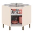 Ver imagem 2 de Balcão Canto Oblíquo 1 Porta Connect Off White – Henn