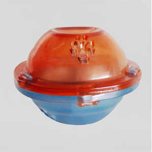 Brinquedo para Cães Bola Adestradora Saturno Vermelha e Azul