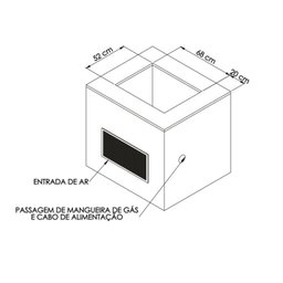 CALEFATOR A LENHA VULCANO DUPLA COMBUSTAO PRETO FOSCO - 8