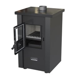 CALEFATOR A LENHA VULCANO DUPLA COMBUSTAO PRETO FOSCO - 3