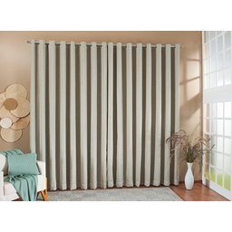 Cortina Gaze De Linho Forro Blackout 4,00x2,50 Sala E Quarto Avelã/Bege - 3