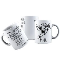 Caneca Cerâmica Luta Mma Presente Frase Lutador Campeão - 1