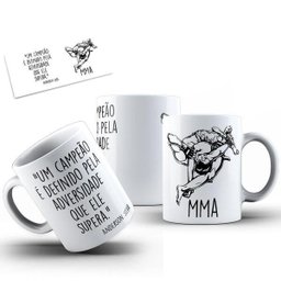 Caneca Cerâmica Luta Mma Presente Frase Lutador Campeão - 2