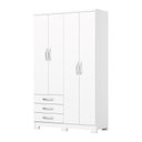 Ver imagem 1 de Guarda Roupa Caju 4 Portas Branco - Henn
