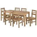 Ver imagem 6 de Mesa de Jantar Retangular 150x75cm Madeira Maciça Marrom Antique Corona