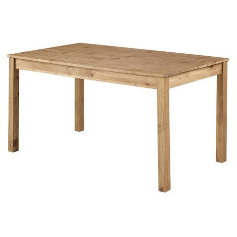 Mesa de Jantar Retangular 150x75cm Madeira Maciça Marrom Antique Corona