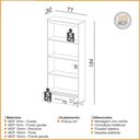 Ver imagem 2 de Estante Atibaía para Livros com 1 Gaveta na Cor Freijó 77cm - 64830