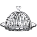 Ver imagem 1 de Queijeira de Vidro com Tampa Glasgow em Cristal Ecológico Porta Queijo Mesa Posta 20x13cm - Transpar