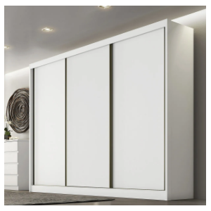 Guarda Roupa Casal 3 Portas 8 Gavetas Diamond Móveis Novo Horizonte - Branco