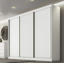 Ver imagem 1 de Guarda Roupa Casal 3 Portas 8 Gavetas Diamond Móveis Novo Horizonte - Branco