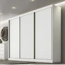 Ver imagem 1 de Guarda Roupa Casal 3 Portas 8 Gavetas Diamond Móveis Novo Horizonte - Branco