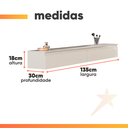 Ver imagem 3 de Penteadeira Suspensa 2 Gavetas Aspen Off White Edn