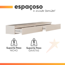 Ver imagem 5 de Penteadeira Suspensa 2 Gavetas Aspen Off White Edn