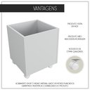 Ver imagem 5 de Caixa Baú Organizadora de Brinquedos Cinza Mdf com Rodizio Cinza Cristal Tx