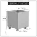 Ver imagem 4 de Caixa Baú Organizadora de Brinquedos Cinza Mdf com Rodizio Cinza Cristal Tx