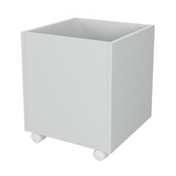 Caixa Baú Organizadora de Brinquedos Cinza Mdf com Rodizio Cinza Cristal Tx - 1