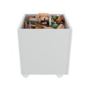 Ver imagem 3 de Caixa Baú Organizadora de Brinquedos Cinza Mdf com Rodizio Cinza Cristal Tx
