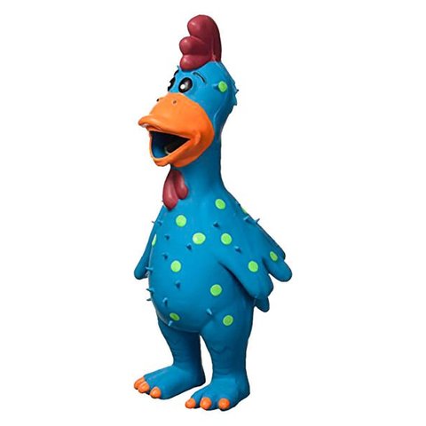 Brinquedo Pet Globken Chicken de 17 cm Azul