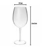 Taça de Vinho Acrílico Transparente Roma Curves 600ml - 6 Un - 2