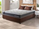 Ver imagem 1 de Conjunto Cama Box Casal c/ Molas Ensacadas Benton Marrom 138x188x71
