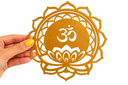 Ver imagem 3 de Kit 2 Unidades Decoração Parede Símbolo “Om” – Mandala Flor de Lótus:Dourado